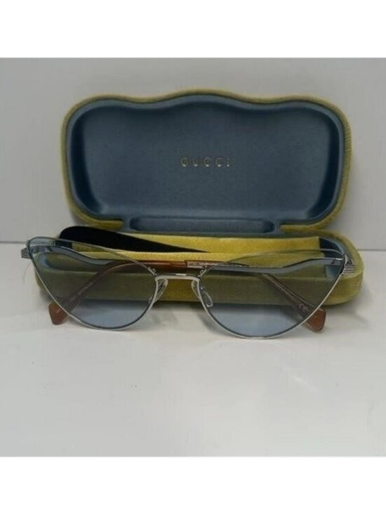 - NEW Gucci GG1006S Cat Eye Sunglasses – Silver / Light Blue 100% AUTHENTIC main image 10